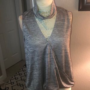 Grey/black heather chocker sleeveless top